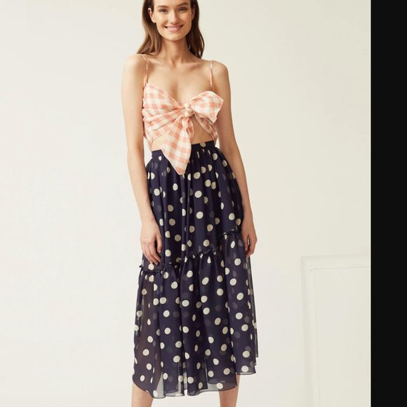 Mirae Alma Polk Dot Skirt Size 34 - Picture 2 of 4